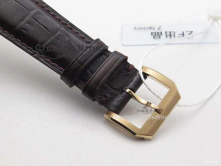 MIROTIME 0731 Compact Portuguese IW545409 RG ZF 1:1 Best Edition White Dial On Brown Leather Strap A 7336